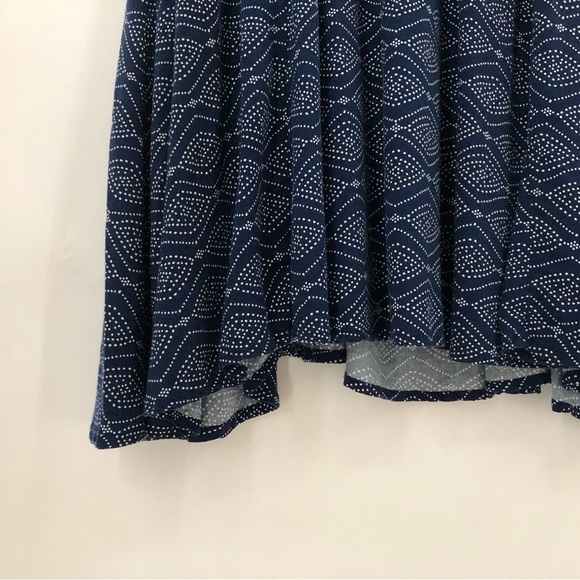 torrid 2X open back challis skater dress plus size Nagy blue 10839046 0685 - Picture 4 of 14